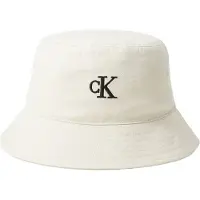 Calvin Klein Jeans Hat 'CK Monogram Embroidery' sort / hvid