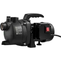 Vevor Havebrøndspumpe, 800W, 230V 3300 L/T Maksimal flowhastighed, PP Havebrøndspumpe med 8 m sugehøjde, Termisk beskyttelse, Europæiske Spændingsstandarder, Til Havevanding, Græsplænevanding