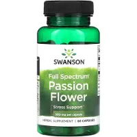 Swanson Health Full Spektrum Passion Flower, 500 mg, 60 Kapsler
