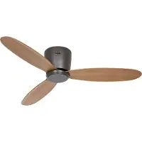 CasaFan ECO PLANO II 112 BZ-EN WiFi Flügel Eiche natur Loftsventilator 13 W (Ø x H) 112 cm x 160 mm Bronze med fjernbetjening, Timer, Vinterdrift, App-styret
