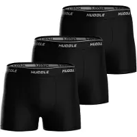 Huddle Boksershorts sort / hvid