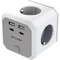 BlitzWolf BW-EC2 8-i-1 Power Cube (4xAC / 2 x USB-A / 2 x USB-C)