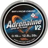Savage Gear HD4 Adrenaline V2 120m 0.26mm 37.5lbs 17.1kg grå (54832)