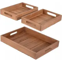Home Styling Collection sæt dekorative TEAK-takter 3 dele