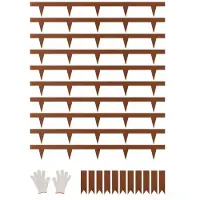 Vevor Stål Landskabskant, 10 pakker 40 x 4,5 tommer Vejrbestandig &amp; Forrustet Metal Landskabskant, Bøjelig Havekant, Kraftig Plænekant, Blomsterbed Havestiopdeler