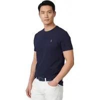 Ralph Lauren Polo Ralph Laurentil mænd. 710740727003 Tilpasset Slim Fit marineblå bomuldst-shirt (XXL), Casual, Korte ærmer