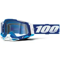 100% Goggles 100% RACECRAFT 2 BLUE (linse gennemsigtig anti-fog, LT 88-92% + 10 tear-offs) (NY)