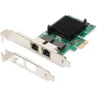 Digitus kablet PCI Express netværkskort 2x RJ45 Gigabit 10/100/1000Mbps Low Profile