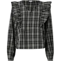 ONLY Bluse 'JDYDOLLY' ecru / sort / hvid