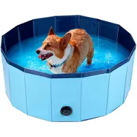24hShop Hundepool med ventil 80x30cm / pool til hund / hundebassin / hundebad