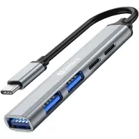 Sandberg USB-C Multi-USB Hub USB hub - 5 ports - Sølv