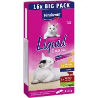 Vitakraft Liquid Snack med kylling og oksekød til katte multipack (16 x 15g)