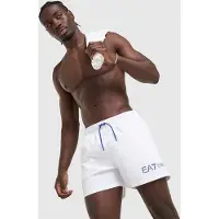EA7 EA7til mænd. 7M002000_AF13049 Hvid Water badedragt (XXL), Badetøj, Polyester