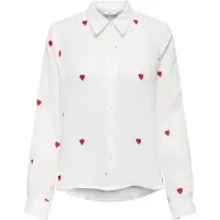 ONLY Bluse 'ONLHEART' rød / hvid