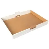 Multi Transportæske 432x301x47xmm Brun/hvid neutral passer til ½ kagemand,25 stk/krt
