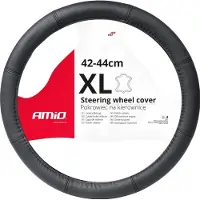 Amio Automobilio vairo užvalkalas 41-43 cm, natūrali oda, SWC-48-XL