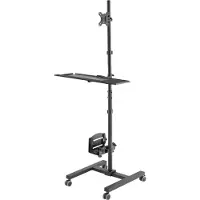 Macleans Professional Trolley Stand, mobil computerstation på hjul, maks. 17-32, maks. 20 kg, MC-793 W