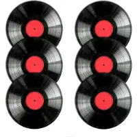 Bertoni-arco Bertoni Rinkinys 6D apvalių stalo kilimėlių rinkinys - VINILAS