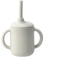 Scandi Living Idun krus med sugerør silikone 120 ml Vanilla