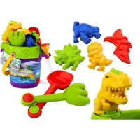 Leantoys sandlegesæt med spand, bruser, vandkande og forme – dinosaurer