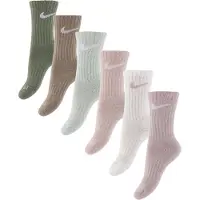 Nike Strømper - 6-pak - Crew - Sail - - 23,5/27 - Strømper