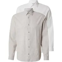 Jack & Jones Skjorte 'JJESUMMER' greige / hvid