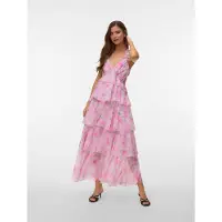 Vero Moda Kjole 'VMSafina' lysegrøn / pink / lys pink
