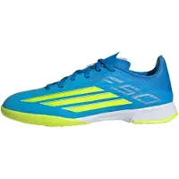 Adidas F50 League IN Ice Cold Precision - Blå/Gul/Lyseblå Børn - Indendørs (IC), størrelse 35½