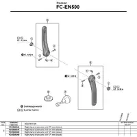 Shimano Fc-en500 Højre Pedalarm