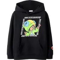 Name it Sweatshirt 'Brawl Stars' gul / lysegrøn / sort / hvid