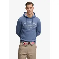 Superdry Superdrytil mænd. M2014448A Lo-Fi Dockside sweatshirt blå (S), Casual, Bomuld