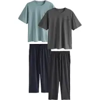 Next Pyjamas lang antracit / mørkegrå / jade / gran