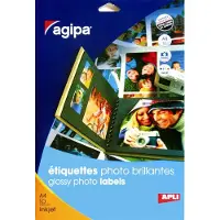 Agipa Inkjet Glossy photo labels 10 A4, A4, 10 stk