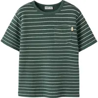 Name It Kids Shirts mørkegrøn / hvid