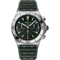 Breitling Herreur AB0134101L2S1 Chronomat B01 42 Grøn/Gummi Ø42 mm