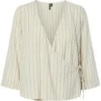 Pieces Bluse 'PCPIA' ecru / sort