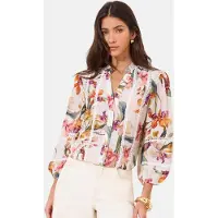 Lipsy Bluse grøn / oliven / fuchsia / hvid