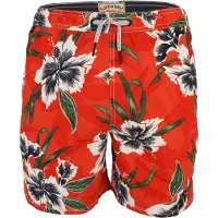 Superdry Superdrytil mænd. M3010264A Hawaii-print 16 rød badedragt (S), Badetøj, Genanvendt polister