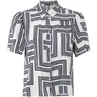 Mexx Bluse royalblå / sort / hvid