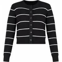 Brave Soul Cardigan 'Fisherman' sort / hvid