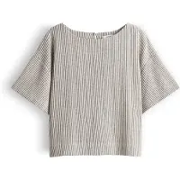 Opus Bluse 'Gauster' creme / natblå