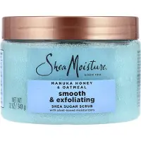 SheaMoisture , Glidende & Exfolierende Shea Sukker Scrub, Manuka Honning & Havregryn, 12 oz (340 g)