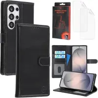 MyTPhone Samsung Galaxy S26 Ultra CardMate MagSafe Læder Pung Cover med Kortholder, Stativ, 2x Skærmbeskyttelse - sort