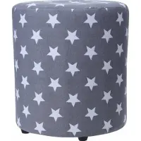 Home Styling Collection puf STARS, 30 cm, grå med stjerner