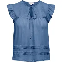 ONLY Bluse 'ONLCHARIS' blue denim