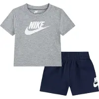 Nike Shortssæt - T-shirt/Shorts - Midnight Navy/Grå - - 18 mdr - Shorts