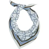 Calvin Klein Tørklæde 'CK Monogram Print' lyseblå / oliven