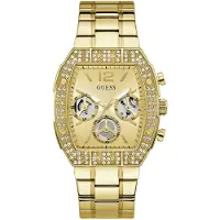 GUESS Analogt ur 'Phoenix Quantum' guld / transparent