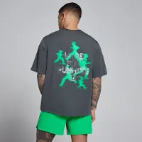 Myprotein MP Herre Velocity Grafisk Cotton Modal T-Shirt - Mørkegrå / Grøn - M