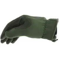 Mechanix Pirštinės FastFit Olive Drab, žalios XL dydis. Rauktas rankogalis, dirbtinė oda, TrekDry